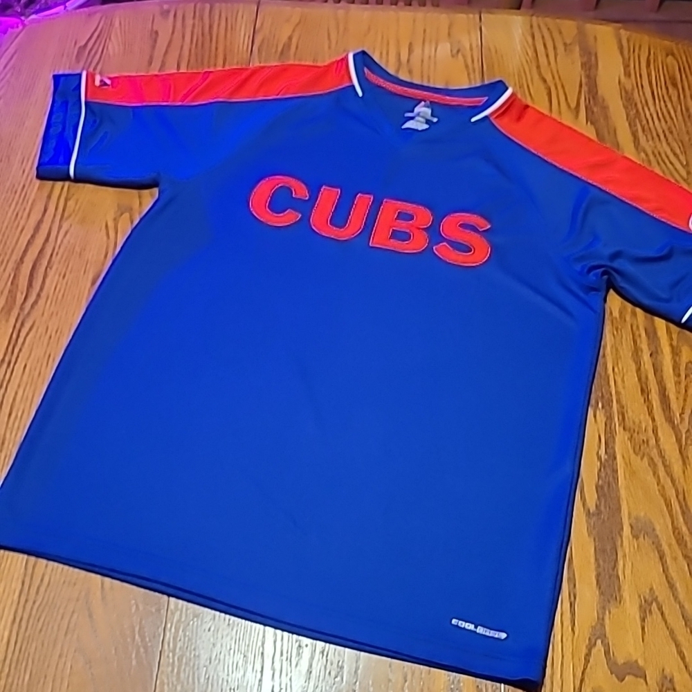 Chicago Cubs Royal Blue and Red Shirt - Men's Large